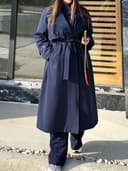ترنچ کت بلند کتان